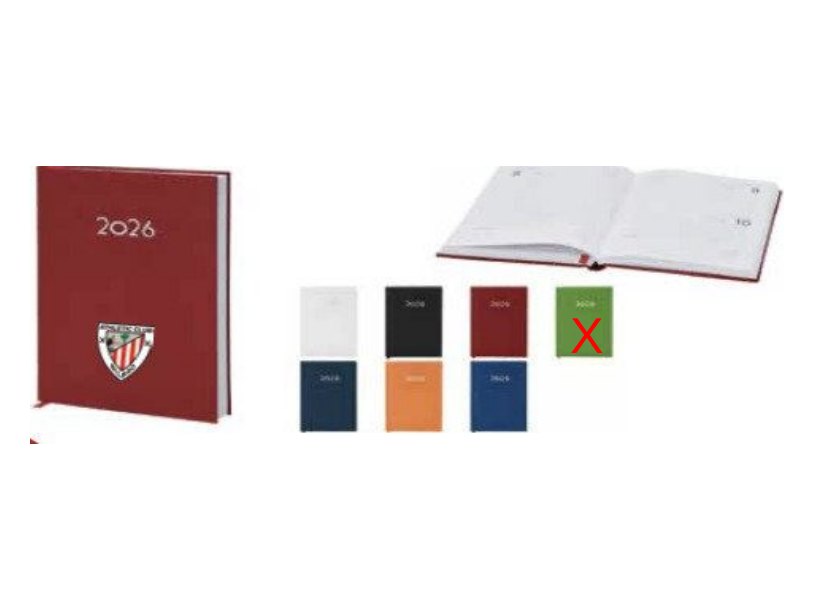 Agenda tamaño A5 página día personalizado con logo de empresa