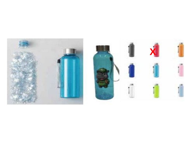Bidón de PET de 600 ml personalizado con logo de empresa