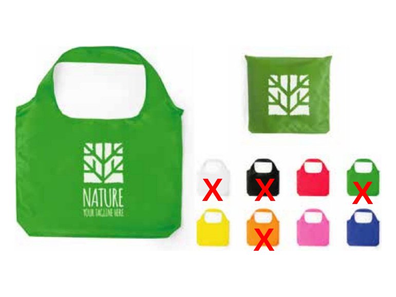 Bolsa de poliéster plegable personalizado con logo de empresa