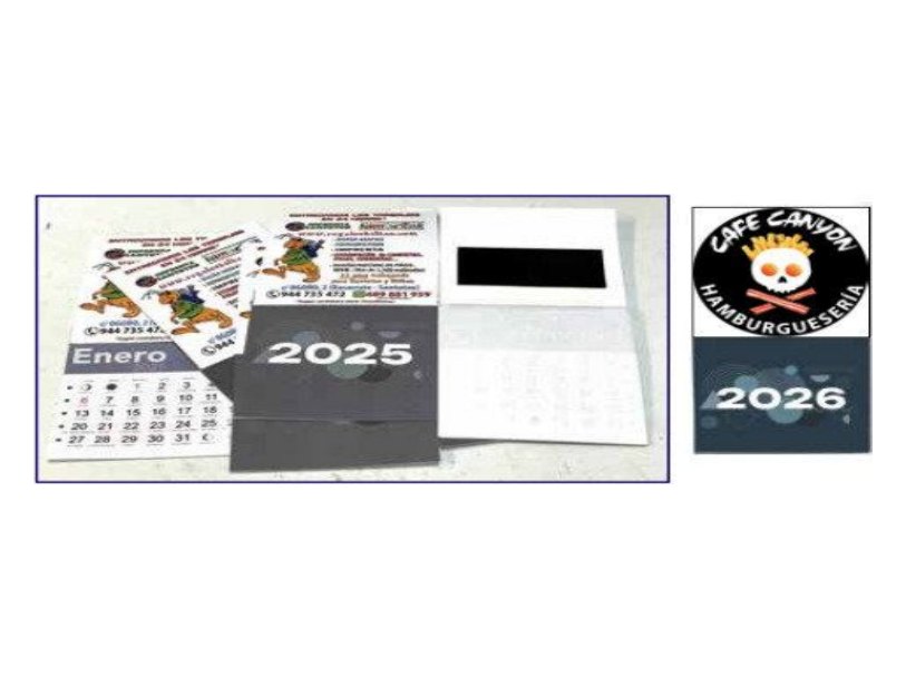 Calendario con imán para nevera personalizado con logo de empresa