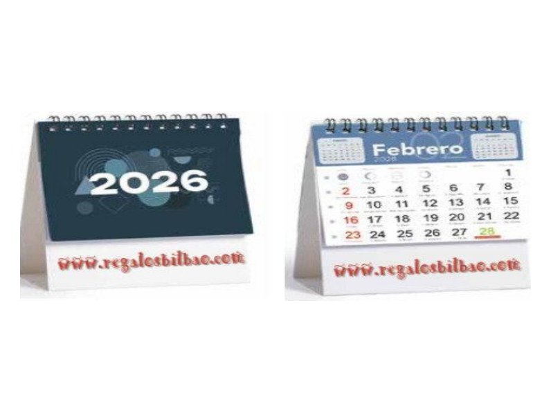 Calendario de sobremesa personalizado con logo de empresa