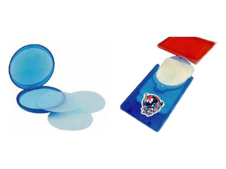 Estuche con láminas de jabón personalizado con logo de empresa