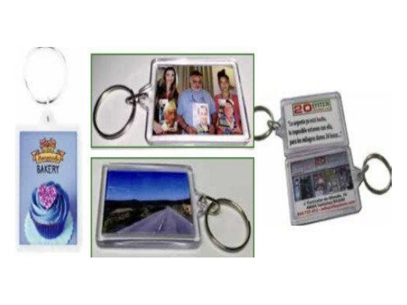 Llavero acrílico 2 caras de 35 × 50 mm personalizado con logo de empresa
