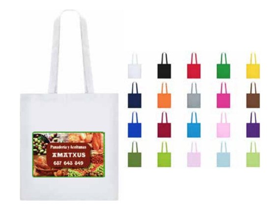 Bolsa de algodón (tote bag) personalizado con logo de empresa