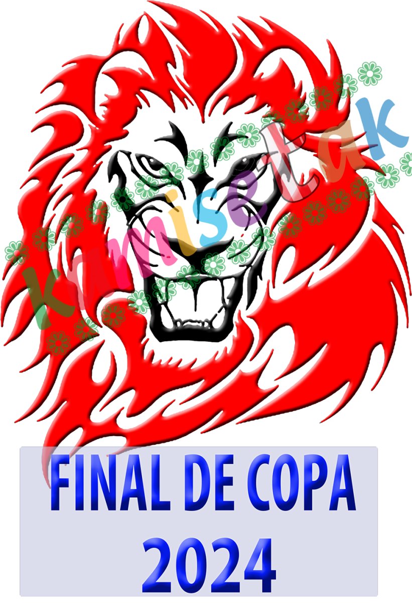Camiseta de apoyo Athletic de Bilbao: "El León del Athletic de Bilbao, en la Final de Copa de 2024"