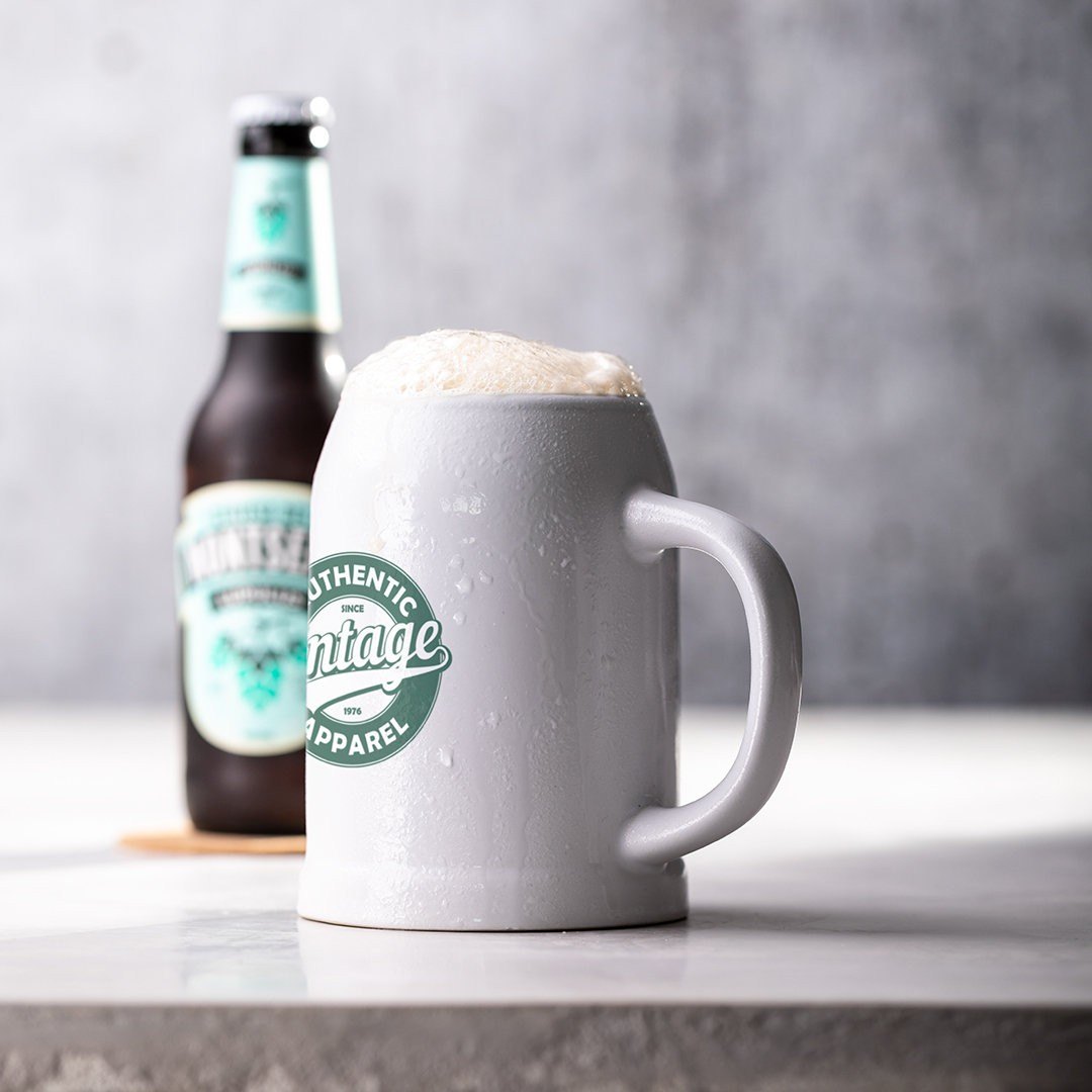 Jarra de cerveza personalizable de cerámica