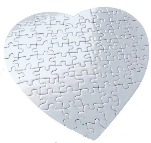Puzzle corazón nº 1, de 75 piezas (19 × 20 cm)