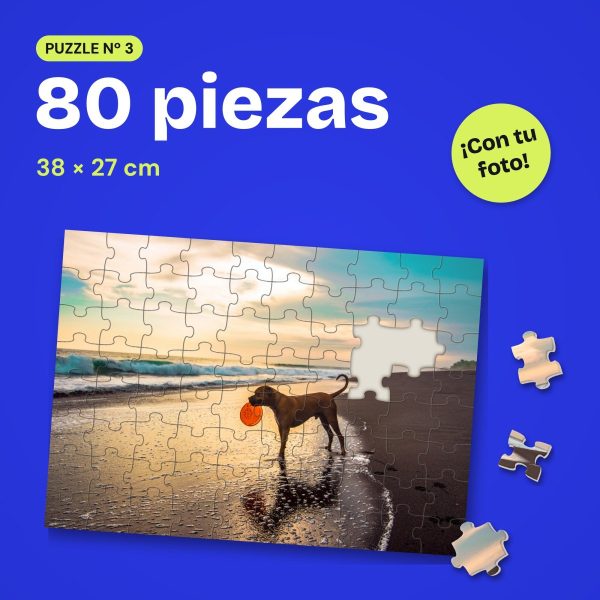 Puzzle nº 3 de 80 piezas (38 × 27 cm) personalizado con tu foto