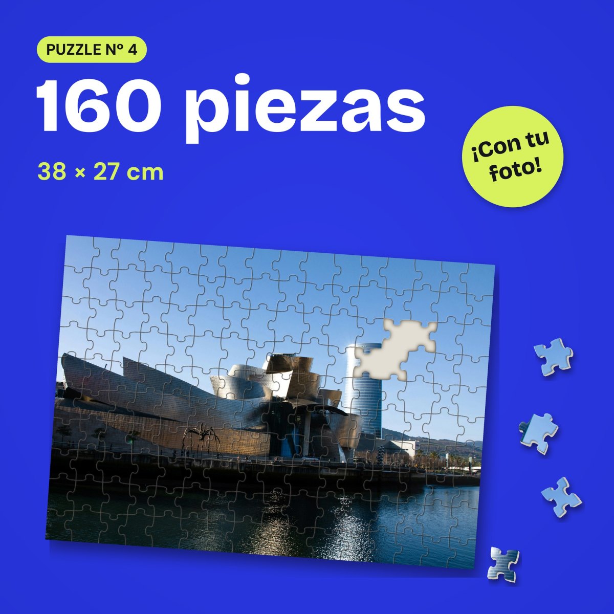 Puzzle nº 4 de 160 piezas (38 × 27 cm) personalizado con tu foto