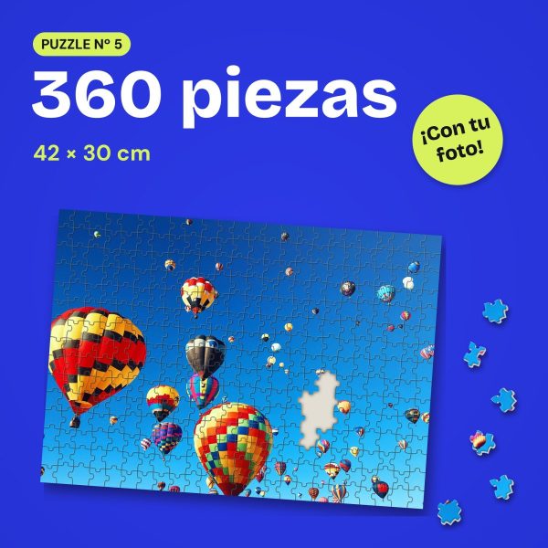 Puzzle nº 5 de 360 piezas (42 × 30 cm) personalizado con tu foto