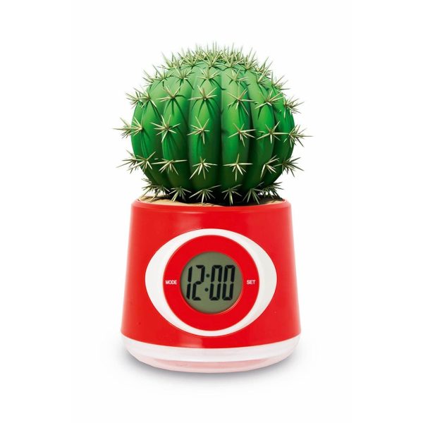 Reloj de sobremesa con macetero