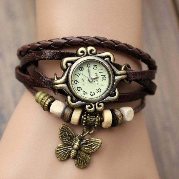 Reloj vintage con mariposa