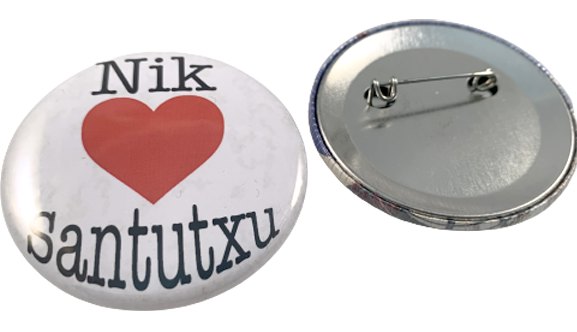 Souvenir chapas Bilbao (Nik Love Santutxu 2)