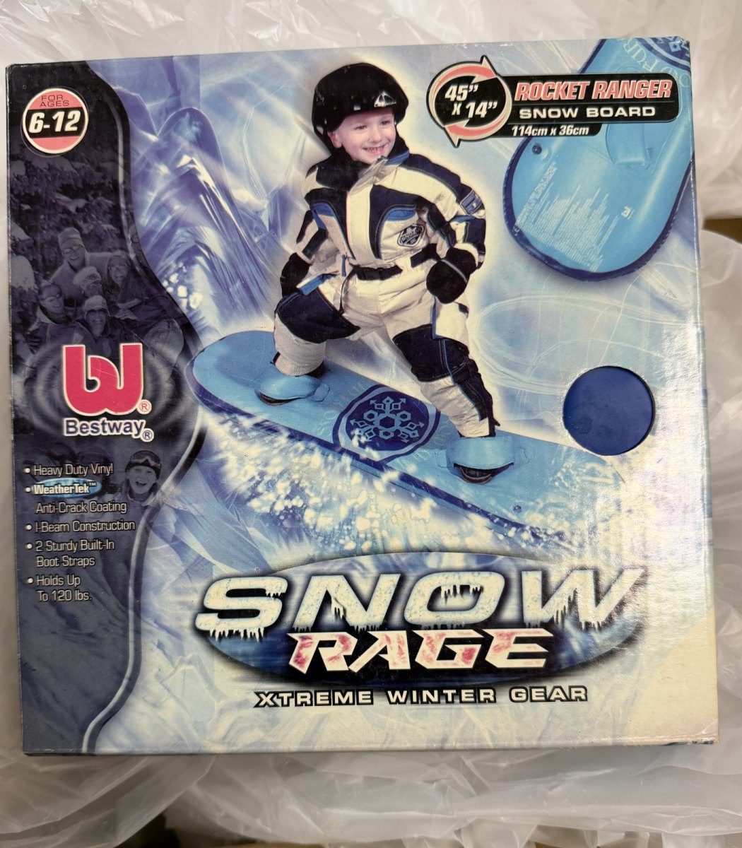 Caja de la tabla de nieve hinchable Bestway Snow Rage Rocket Ranger, de 114 × 36 cm